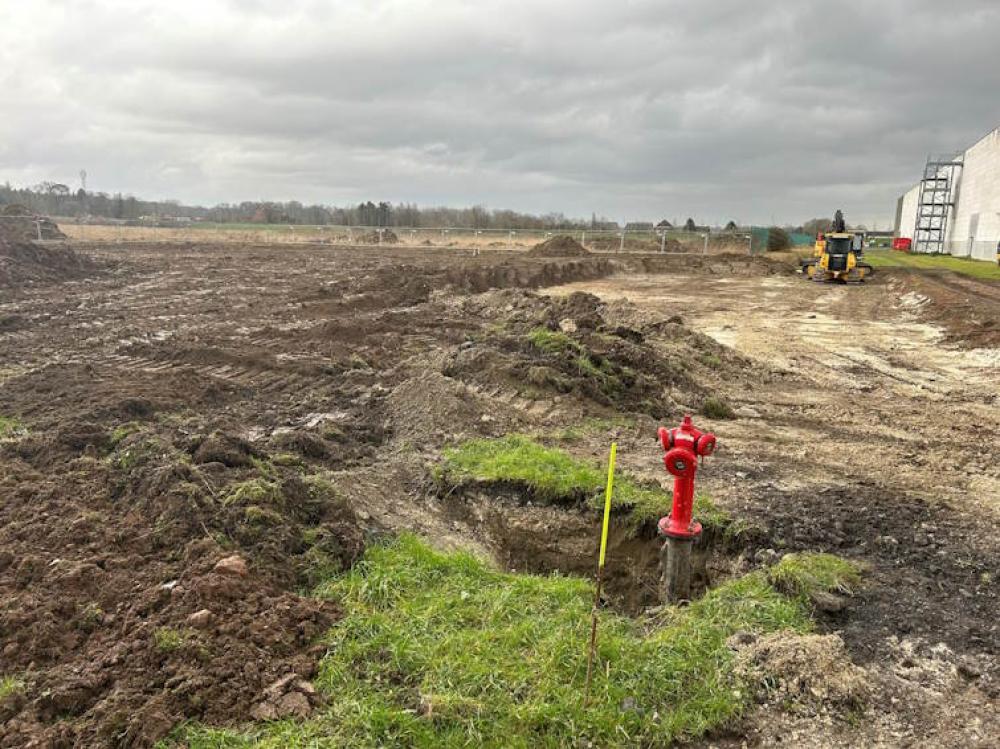 Travaux de terrassement à Tournai
